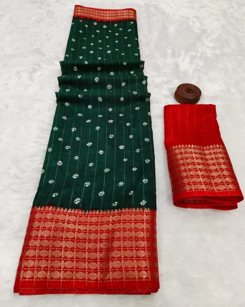 Pure and Soft Dola Silk Saree - Image 6