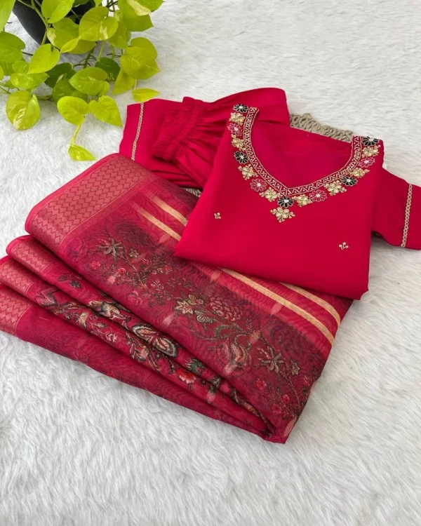 New Designer Kurti, Pant & Dupatta 3-Piece Set 