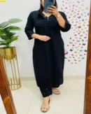 Designer Solid Color Kurti Pant Set