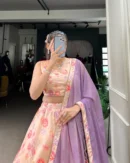 Peachy Bloom Lehenga Choli