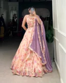 Peachy Bloom Lehenga Choli