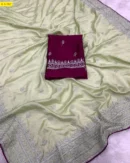 Chinnon Multi Embroidery Work Sarees
