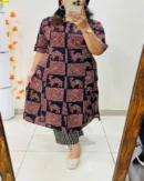 Printed Fine Cotton Kurti And Pant Set