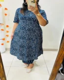 Printed Fine Cotton Kurti And Pant Set