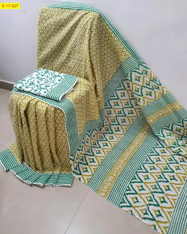 Pure Cotton Mulmul Saree - Image 18