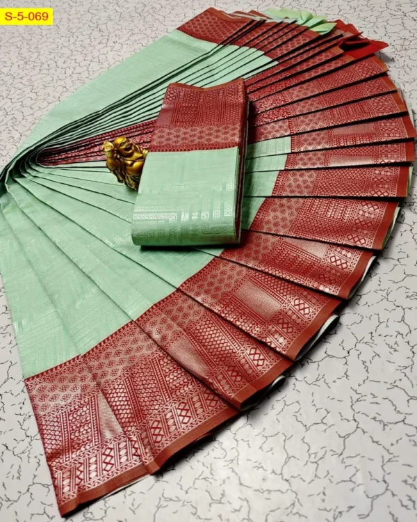 Rich Weaving Soft Silk Sarees - Image 26