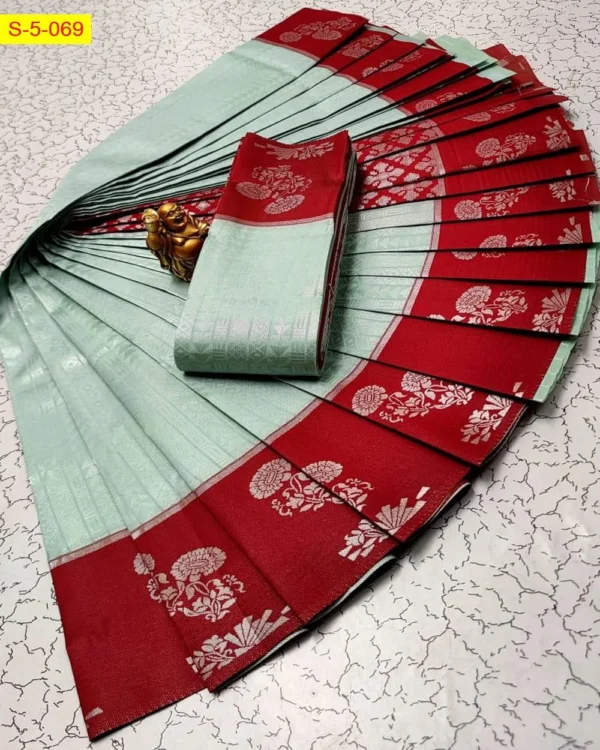 Rich Weaving Soft Silk Sarees - Image 7