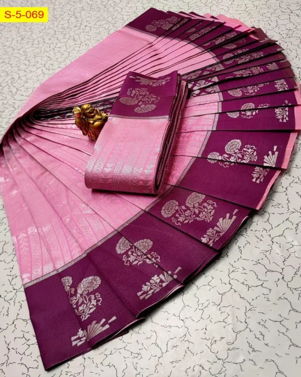 Rich Weaving Soft Silk Sarees - Image 24
