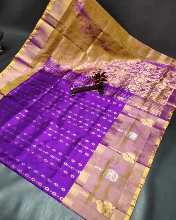 Scut Border Hand Butta Uppada Pure Pattu Sarees - Image 22