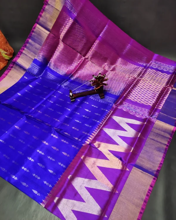 Scut Border Hand Butta Uppada Pure Pattu Sarees
