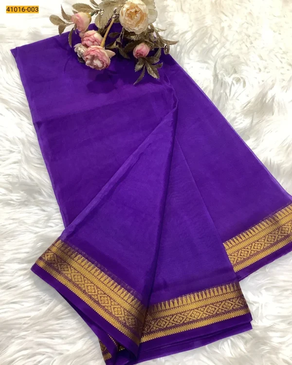 Viscose Warm Soft Crepe Silk Saree - Image 8