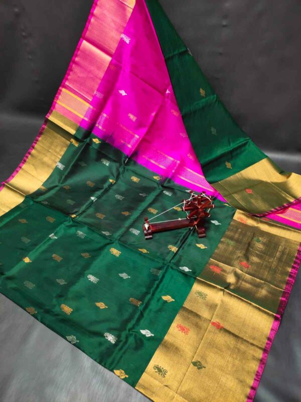 Uppada Pattu 400 Kaddi Naxathra Buta Sarees - Image 39