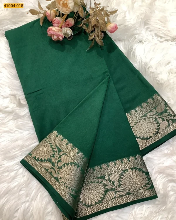 Viscose Warm Crepe Silk Saree - Image 12