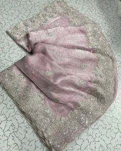Fenddy Satin High-Quality Embroidered Saree