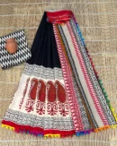 Pure Soft Cotton Mulmul Bagru Hand Block Printed Saree