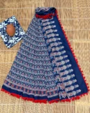Pure Soft Cotton Mulmul Bagru Hand Block Printed Saree