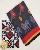 Pure Soft Cotton Mulmul Bagru Hand Block Printed Saree