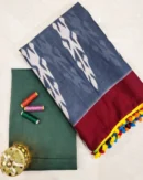 Pure Soft Cotton Mulmul Bagru Hand Block Printed Saree