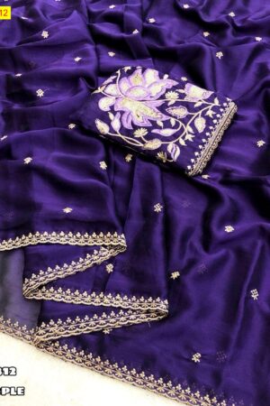 Rangoli Georgette Saree (Blue)