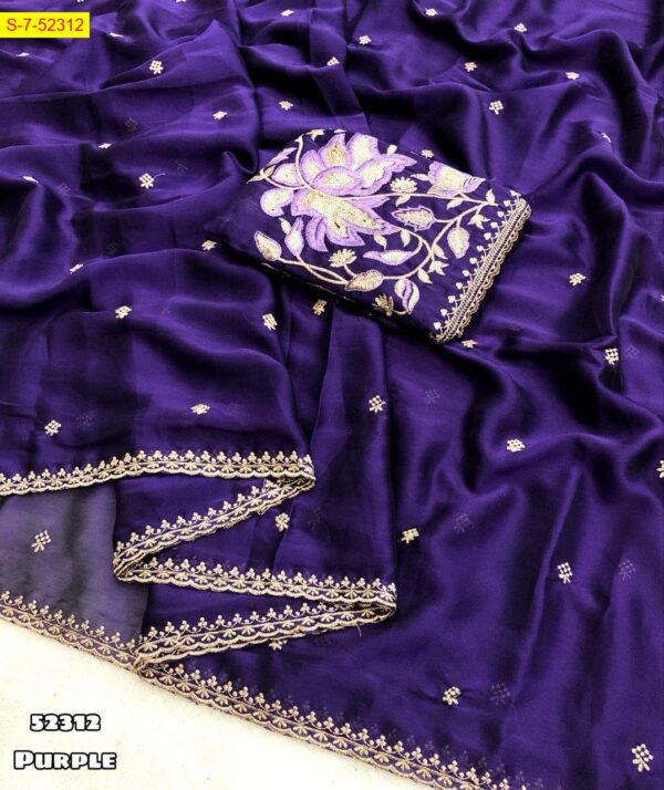 Rangoli Georgette Saree (Blue)