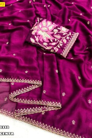 Rangoli Georgette Saree(Pink)