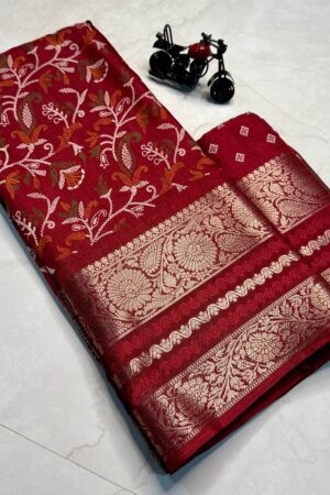 Super Hit Flower Special Pure Candy Cotton Silk Saree