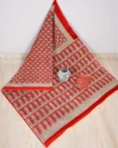 Pure Soft Cotton Mulmul Bagru Hand Block Printed Saree