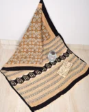 Pure Soft Cotton Mulmul Bagru Hand Block Printed Saree