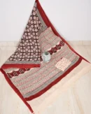 Pure Soft Cotton Mulmul Bagru Hand Block Printed Saree