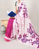 Pure Soft Cotton Mulmul Bagru Hand Block Printed Saree