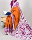 Pure Soft Cotton Mulmul Bagru Hand Block Printed Saree(2)