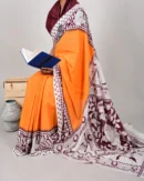 Pure Soft Cotton Mulmul Bagru Hand Block Printed Saree(2)