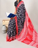 Pure Soft Cotton Mulmul Bagru Hand Block Printed Saree(2)