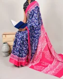 Pure Soft Cotton Mulmul Bagru Hand Block Printed Saree(2)