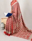 Pure Soft Cotton Mulmul Bagru Hand Block Printed Saree(2)