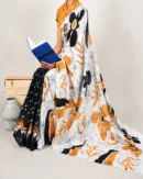 Pure Soft Cotton Mulmul Bagru Hand Block Printed Saree(2)