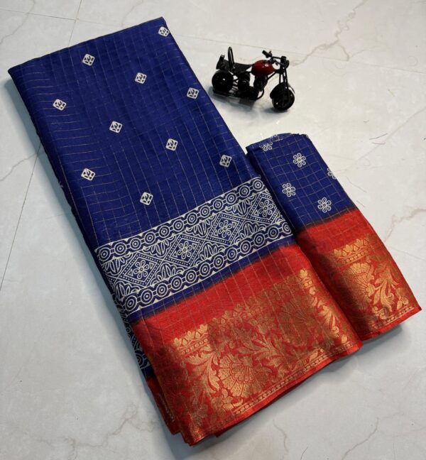 Super Hit Flower Special Pure Candy Cotton Silk(Red Border)
