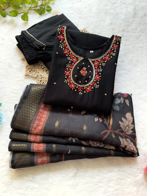 New Launch – Designer Kurti, Pant & Dupatta 3-Piece Set - Image 3