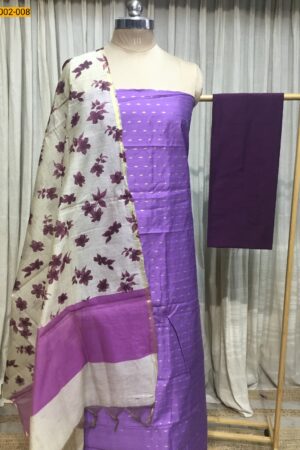 Mix & Match Unstitched Salwar Suit Material(Purple)
