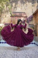 Premium Readymade Gown Collection 2025(Burgundy)