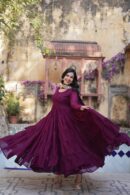 Premium Readymade Gown Collection 2025(Burgundy)