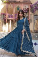 Premium Readymade Gown Collection 2025(Blue)