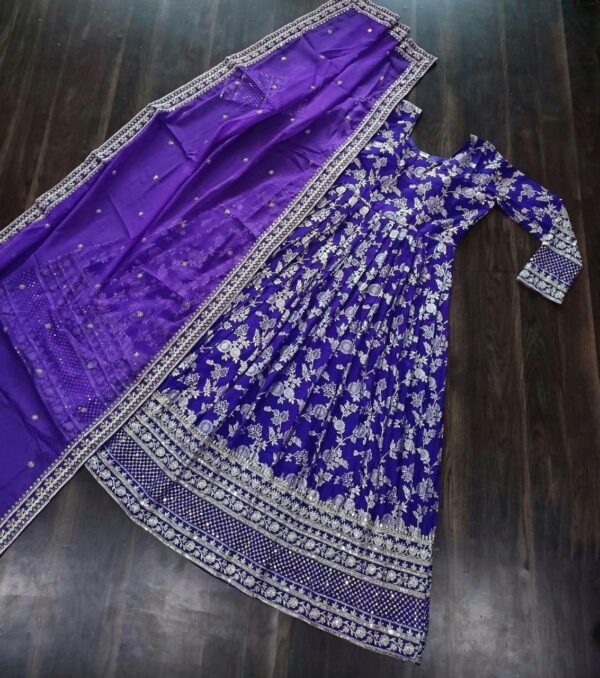Gown & Dupatta Collection(Violet)