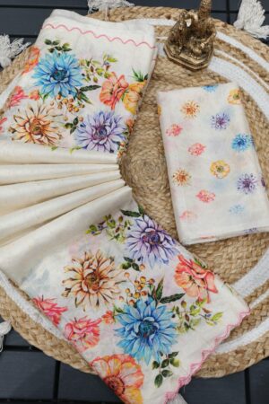 Heavy Handloom Tussar Silk Saree(White)