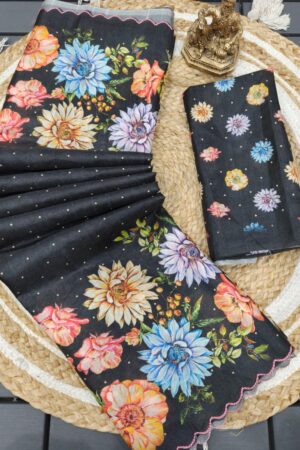 Heavy Handloom Tussar Silk Saree(Black)