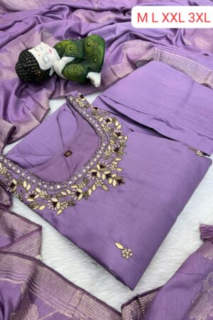 NEW LAUNCH – Kurti, Pant & Dupatta Set (Kolkata Collection)(Purple)