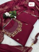 NEW LAUNCH – Kurti, Pant & Dupatta Set (Kolkata Collection)(Pink)