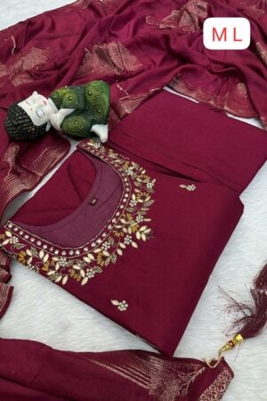 NEW LAUNCH – Kurti, Pant & Dupatta Set (Kolkata Collection)(Pink)