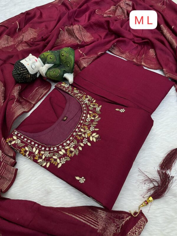 NEW LAUNCH – Kurti, Pant & Dupatta Set (Kolkata Collection)(Pink)