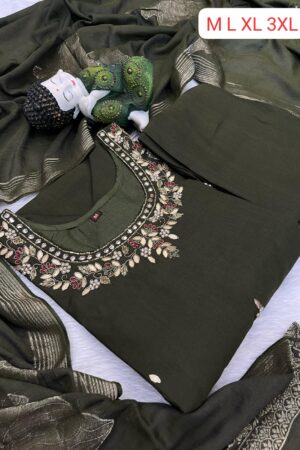 NEW LAUNCH – Kurti, Pant & Dupatta Set (Kolkata Collection)(Grey)